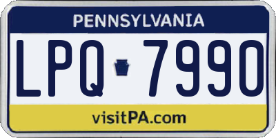PA license plate LPQ7990