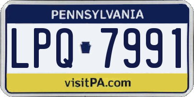 PA license plate LPQ7991
