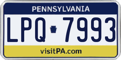 PA license plate LPQ7993