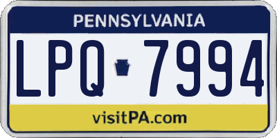 PA license plate LPQ7994