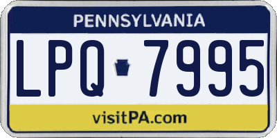 PA license plate LPQ7995