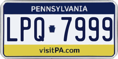 PA license plate LPQ7999