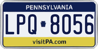 PA license plate LPQ8056