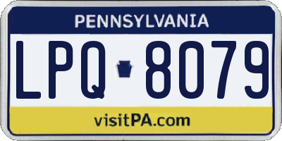 PA license plate LPQ8079
