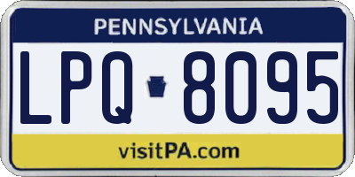 PA license plate LPQ8095
