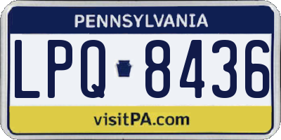 PA license plate LPQ8436