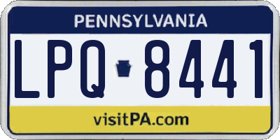 PA license plate LPQ8441
