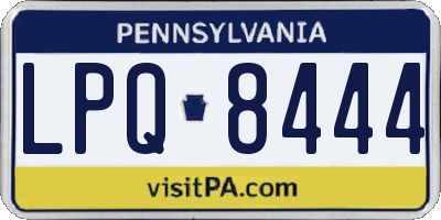 PA license plate LPQ8444