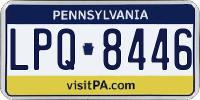 PA license plate LPQ8446