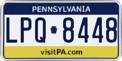 PA license plate LPQ8448