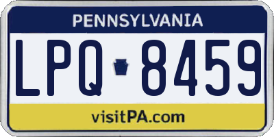 PA license plate LPQ8459