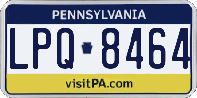 PA license plate LPQ8464