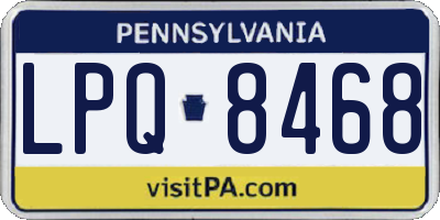 PA license plate LPQ8468