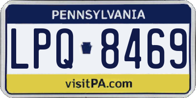 PA license plate LPQ8469