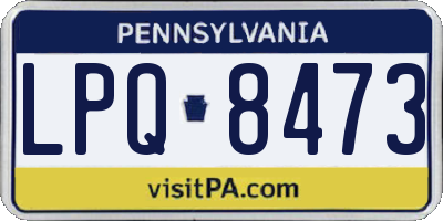 PA license plate LPQ8473