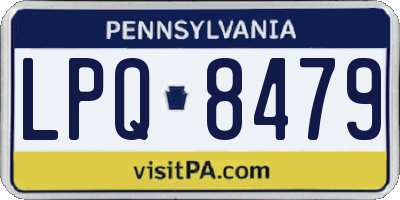 PA license plate LPQ8479