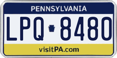 PA license plate LPQ8480