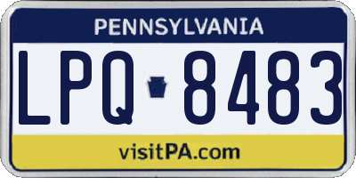 PA license plate LPQ8483