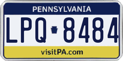 PA license plate LPQ8484