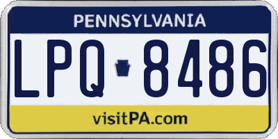 PA license plate LPQ8486