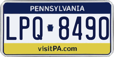 PA license plate LPQ8490