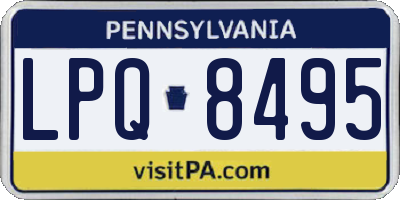PA license plate LPQ8495