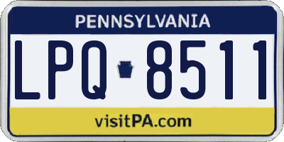 PA license plate LPQ8511