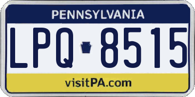 PA license plate LPQ8515