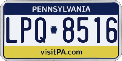 PA license plate LPQ8516
