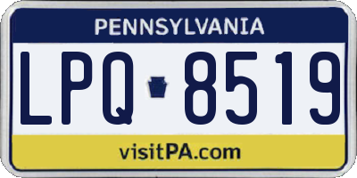 PA license plate LPQ8519