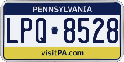 PA license plate LPQ8528