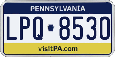 PA license plate LPQ8530