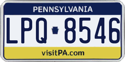 PA license plate LPQ8546