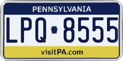 PA license plate LPQ8555