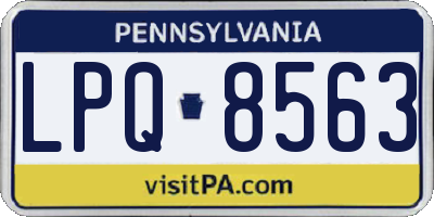 PA license plate LPQ8563