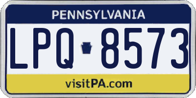 PA license plate LPQ8573