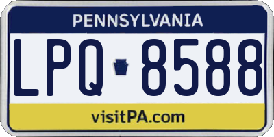 PA license plate LPQ8588