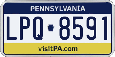 PA license plate LPQ8591