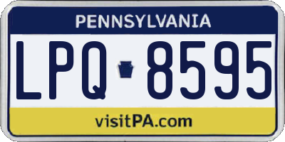PA license plate LPQ8595