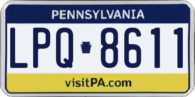 PA license plate LPQ8611