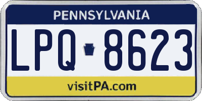 PA license plate LPQ8623