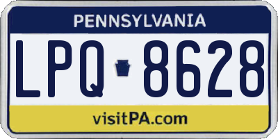 PA license plate LPQ8628