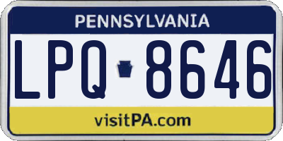 PA license plate LPQ8646
