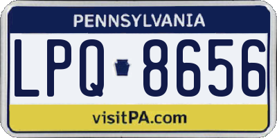 PA license plate LPQ8656