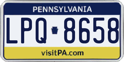 PA license plate LPQ8658