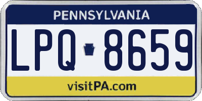 PA license plate LPQ8659