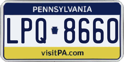 PA license plate LPQ8660
