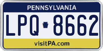 PA license plate LPQ8662