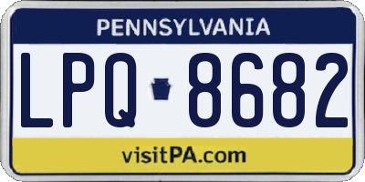 PA license plate LPQ8682