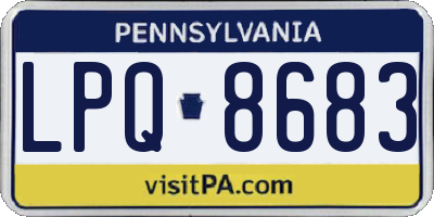PA license plate LPQ8683